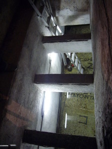 Parte della Meridiana di Augusto nelle cantine di un palazzo in Campo Marzio