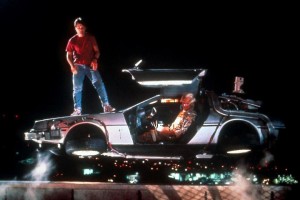 Back To The Future Part 2 flying DeLorean - Rex Features-large