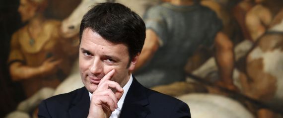 Italian Prime Minister Matteo Renzi gestures during a news conference with his Greek counterpart Alexis Tsipras at Chigi palace in Rome February 3, 2015. Tsipras sought to reassure international partners on Tuesday that Athens did not want to create division in Europe with its call for a new debt accord and said he was open to listening to alternative proposals. In Rome for talks with Italian Prime Minister Matteo Renzi, Tsipras said the austerity policies imposed under Greece's bailout accord with the European Union, European Central Bank and International Monetary Fund troika had failed. REUTERS/Remo Casilli (ITALY - Tags: POLITICS)